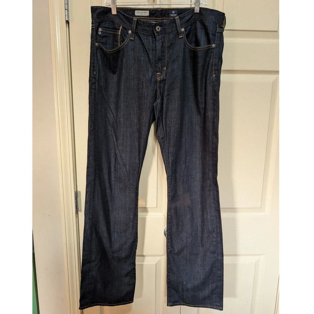 AG Adriano Goldschmied The Protege Straight Leg Jeans Dark Wash 36x34 Minimalist